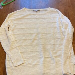 LOFT Cream Crew Neck Sweater